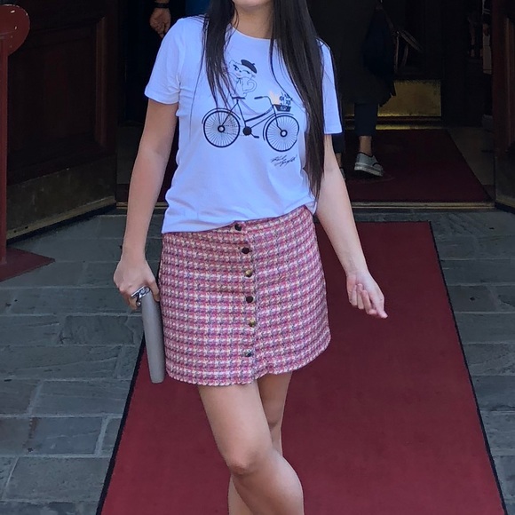 Zara pink tweed mini skirt - Picture 4 of 4